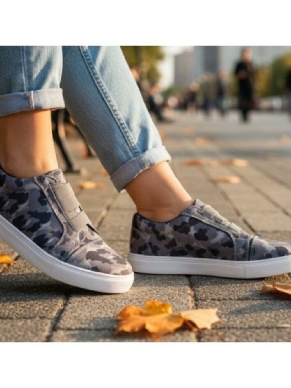 STUDIO 1886 Camouflage Print Canvas Sneakers Ladies Size 8